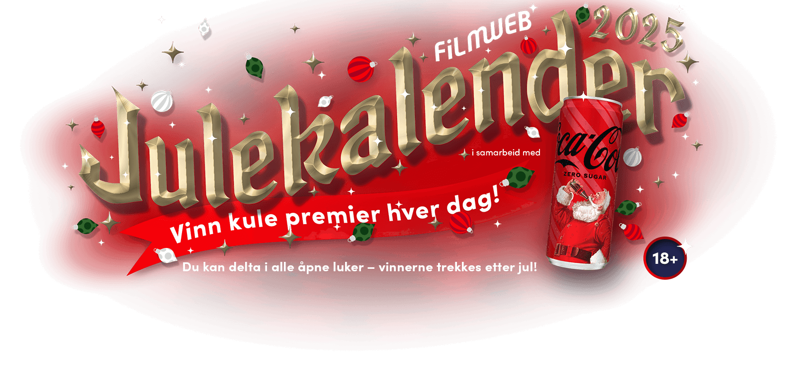 Filmwebs julekalender 2025 i samarbeid med Coca Cola